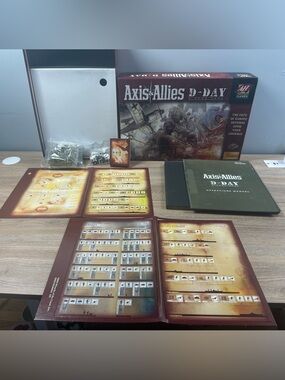 Axis & Allies D Day June 6 1944 Board Game New Open Box Sealed game pieces